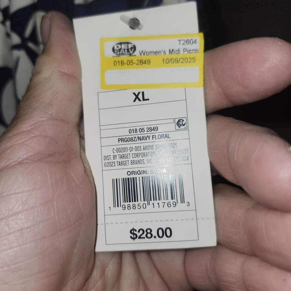 a new day Navy and White Floral A-Line Skirt - Picture 4 of 4